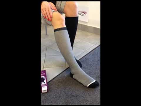 Video om hvordan du tager dine Medisox støttestrømper på korrekt