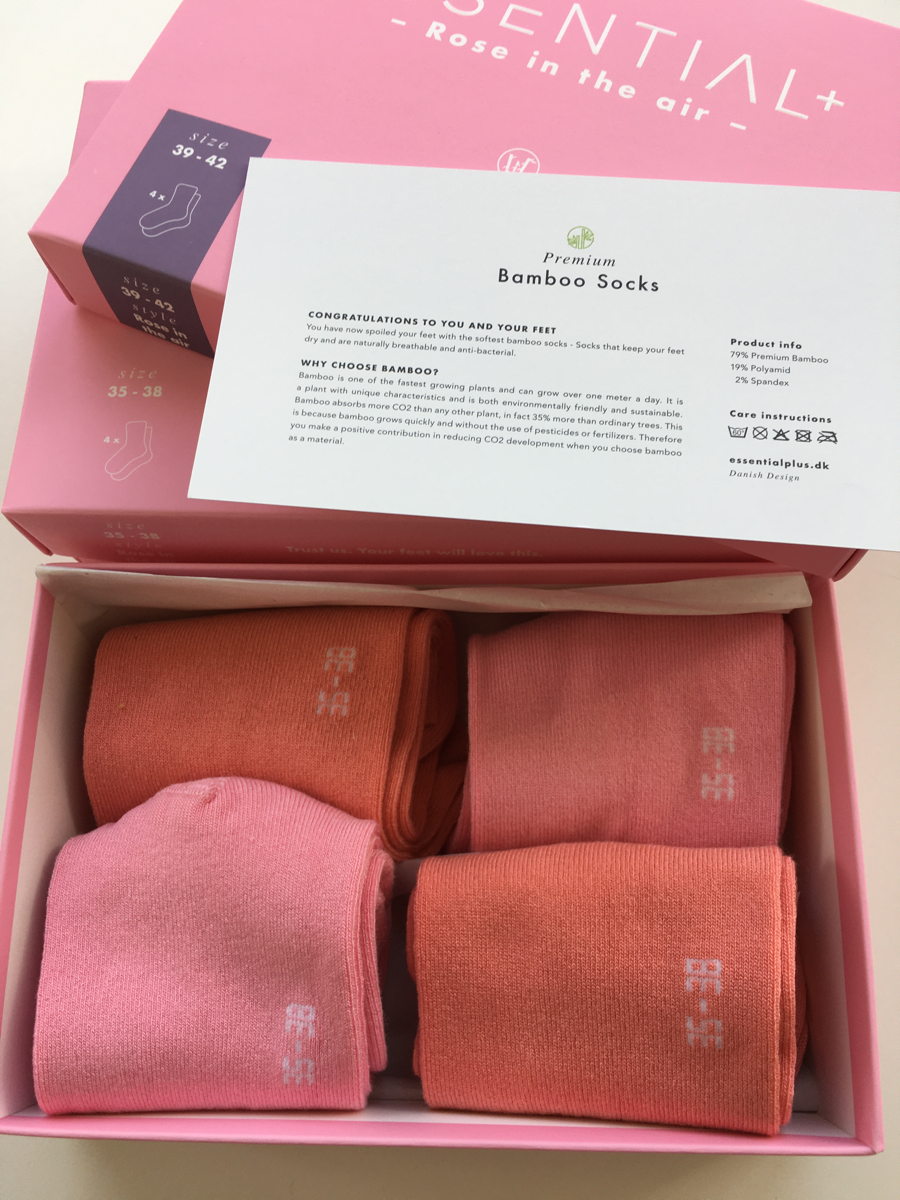 BambusStrømper - Rose in the air - Premium Kvalitet