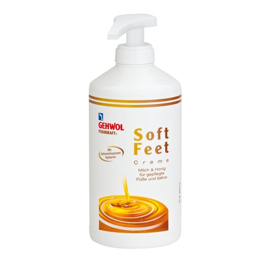 Gehwol Soft Feet Creme 500 Ml Med Dispenser. Med Honning og Mælk. For Blød og Glat Hud.