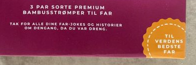 Gave-sampak: "Gaven til Far" - Bambusstrømper - Verdens bedste far