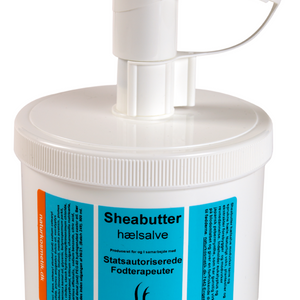 Sheabutter hælsalve - 500 ml - Mod tørre/sprukne hæle - Naturkosmetik - Med pumpe